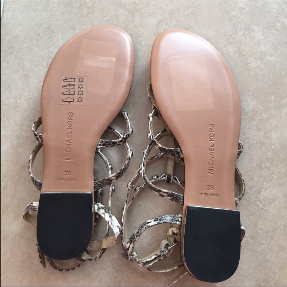 New Michael Kors Collection Python Sandals - image 2
